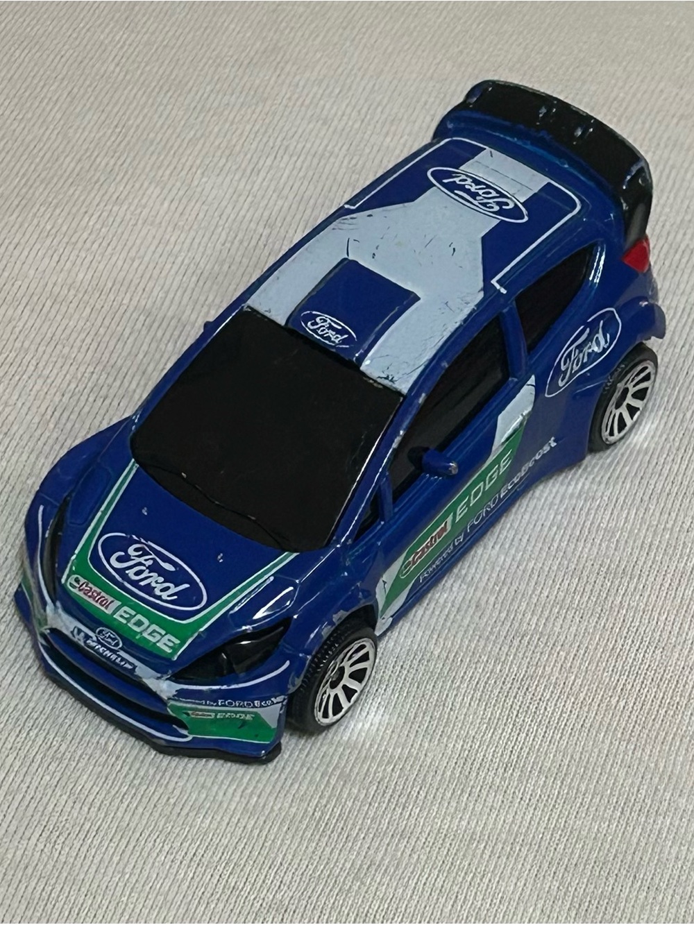Majorette Ford Fiesta RS WRC Castrol Edge Blue & Green 1/58 Diecast